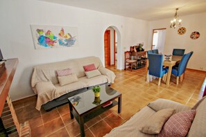 Televisor, llar de foc i reproductor de DVD 