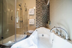 Hair dryer, towels