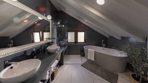 Hair dryer, towels