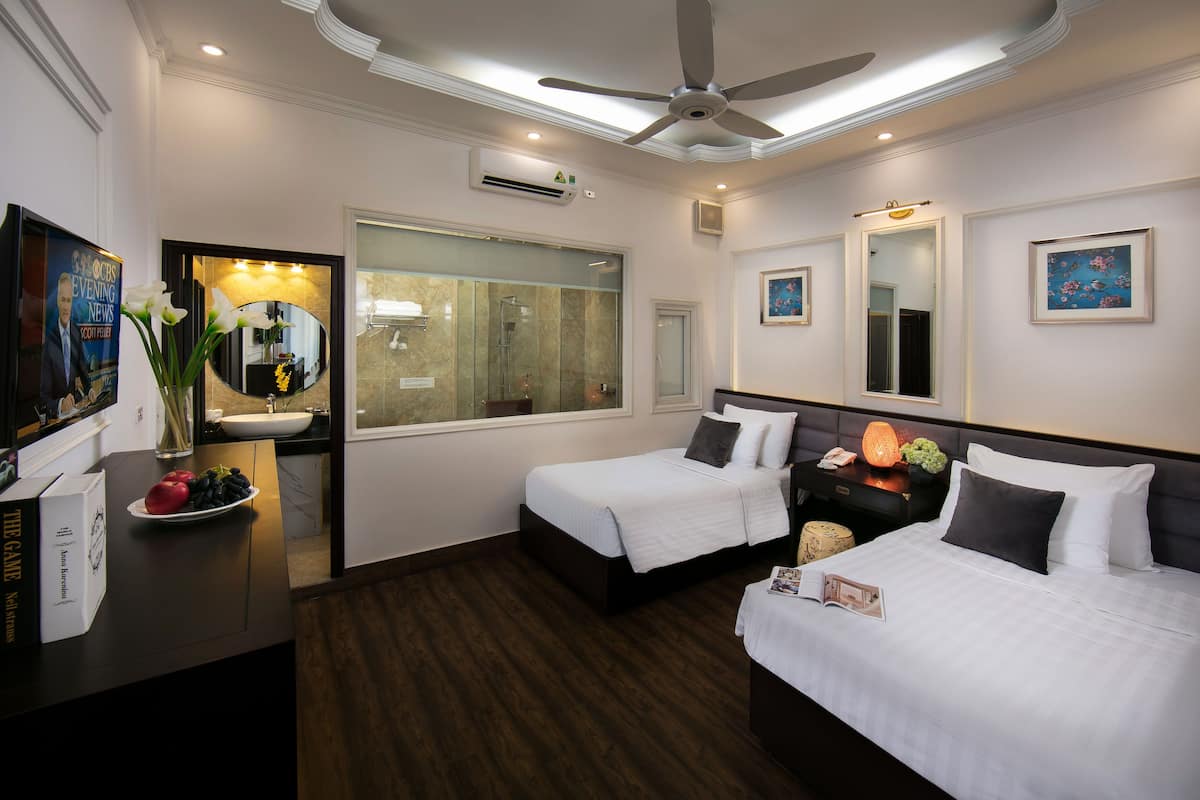 1 bilik tidur, peralatan tempat tidur premium, bar mini