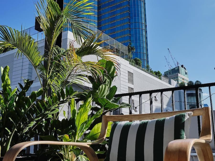 Quarto casal econômico | Terraço/pátio