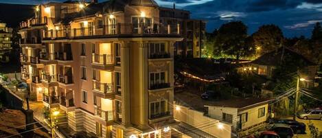 Front of property – evening/night