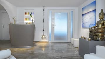 Een sauna, een bubbelbad, een stoombad