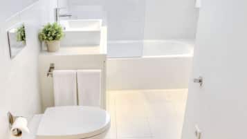 Habitación superior con 2 camas individuales | Baño | Ducha, artículos de higiene personal gratuitos y secador de pelo