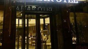 The exterior of the Bahar Hotel with a prominent sign and entrance doors. - Yeni Bahar Otel (Ankara)