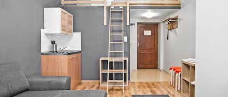 Grand-studiosviitti | 1 makuuhuone, allergiatestatut vuodevaatteet, silitysrauta/-lauta