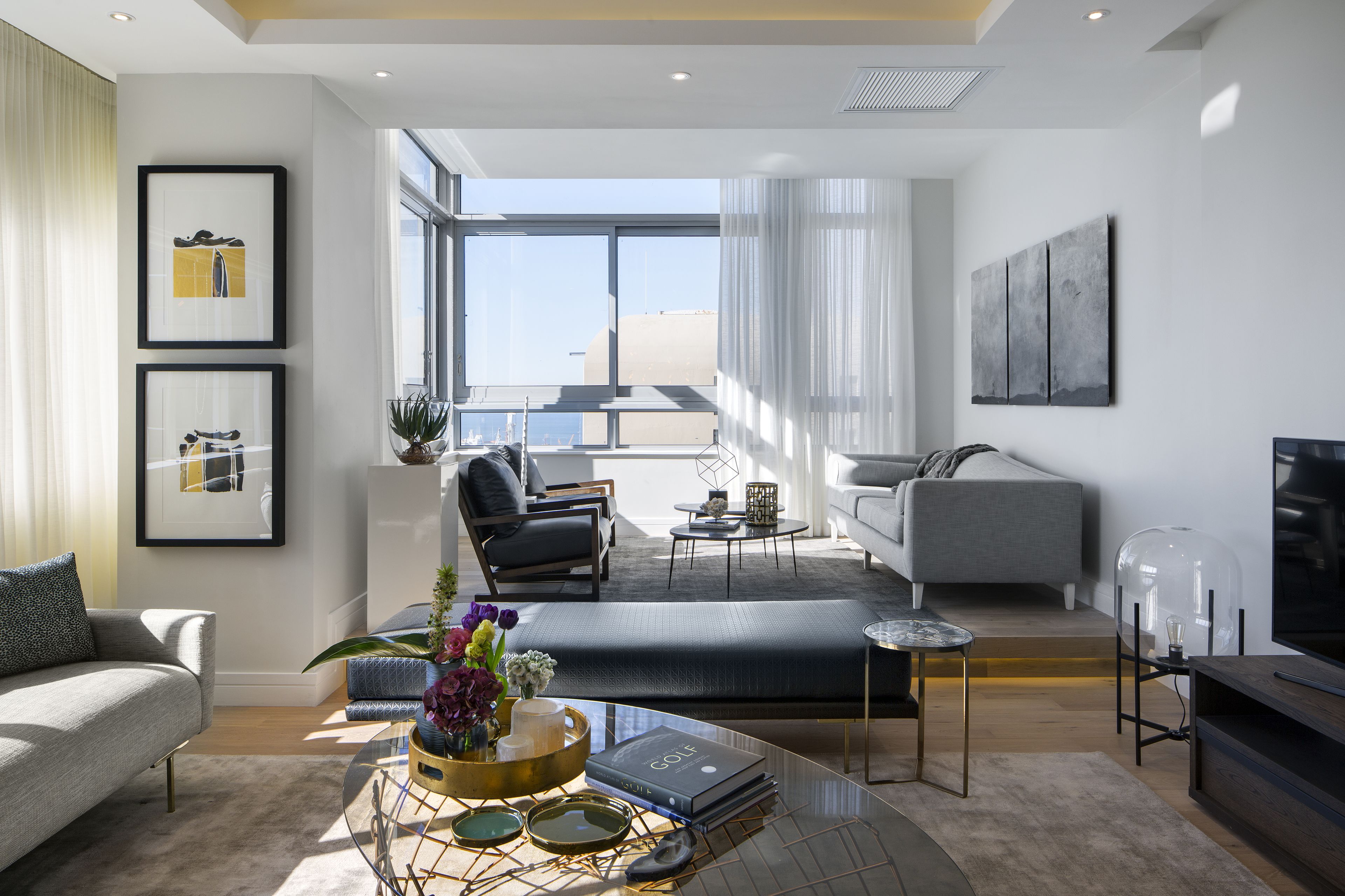 Penthouse, 3 Schlafzimmer | Wohnzimmer | Flachbildfernseher