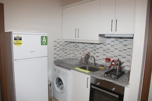Apartment, 2 Bedrooms | Private kitchenette | Fridge, oven, cookware/dishes/utensils - Karas Apart Hotel (Istanbul)