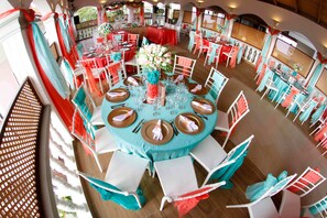 Outdoor wedding area