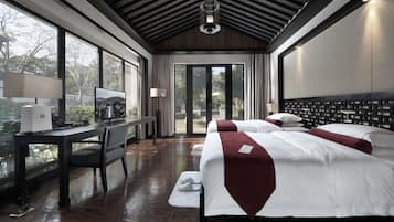 Free minibar items, desk, blackout drapes, iron/ironing board