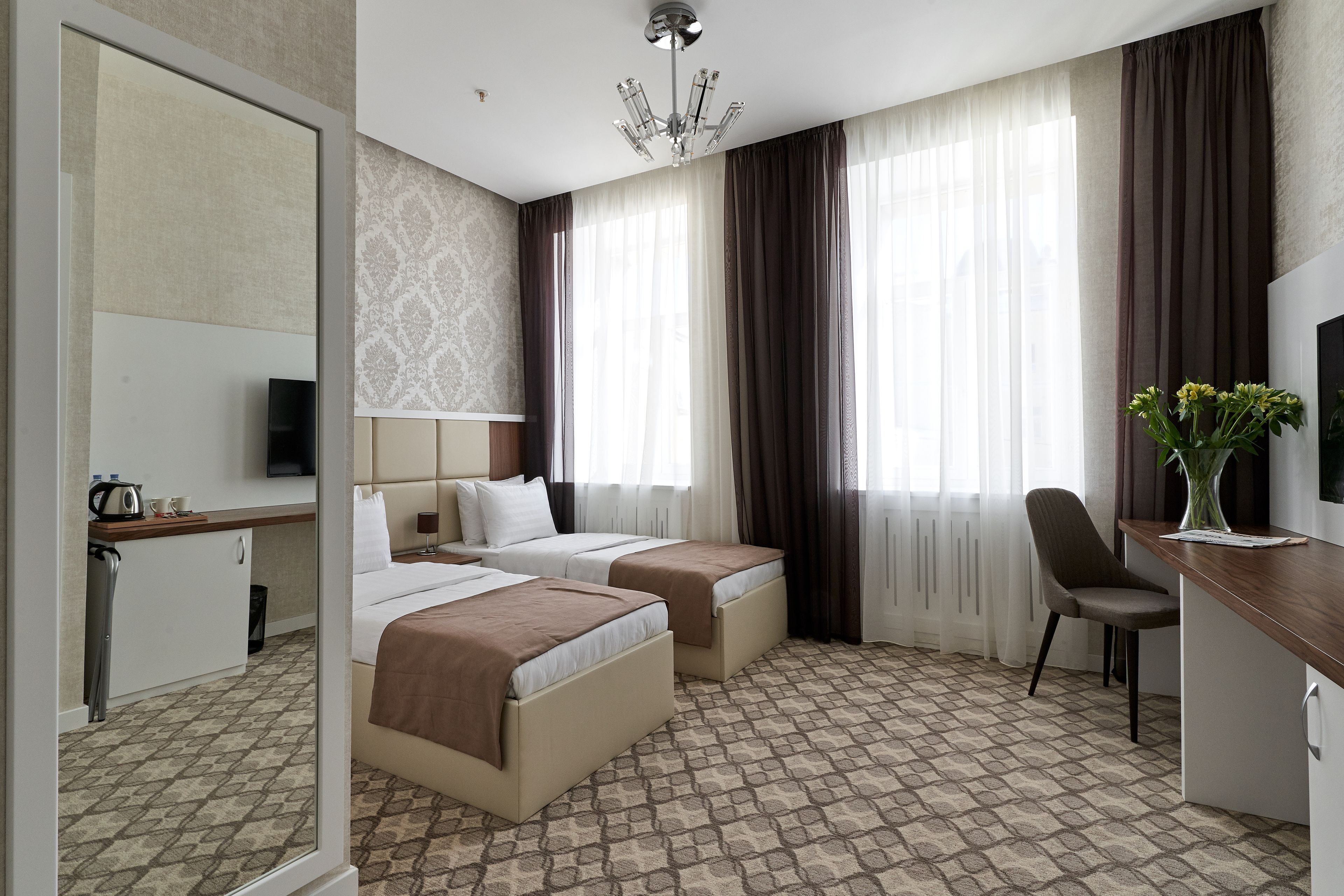 Kamar Twin Standar | Brankas, setrika/meja setrika, Wi-Fi gratis, dan seprai linen