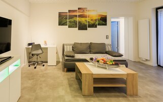 舒适公寓, 1 张双人床和 1 张沙发床, 无烟房, 厨房 | 客房内保险箱、办公桌、笔记本电脑工作区、熨斗/熨衣板