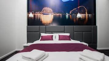 Ropa de cama de alta calidad y minibar