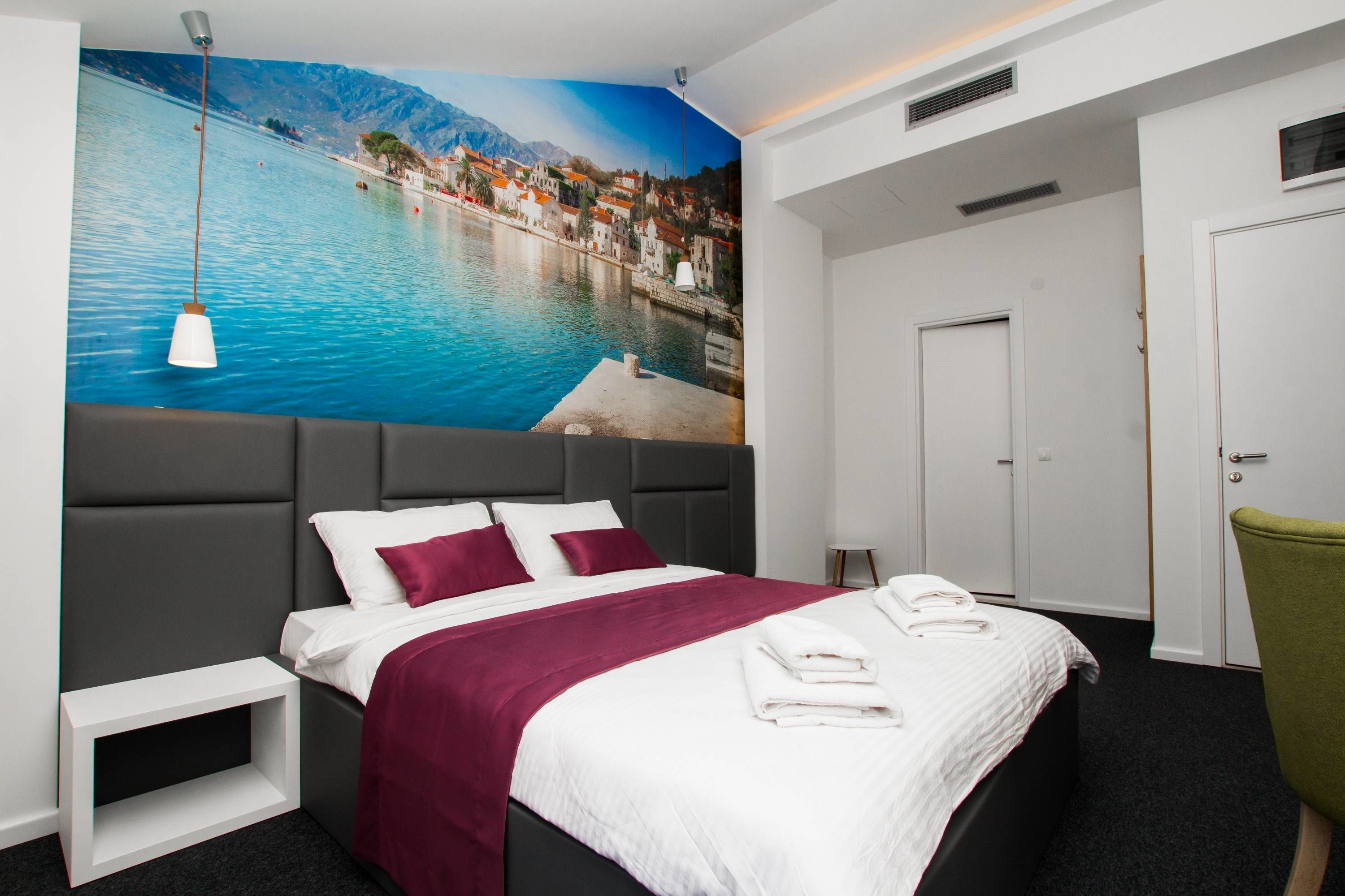 double room, 1 queen bed with sofa bed, balcony, sea view | premium bedding, minibar, in-room safe, desk