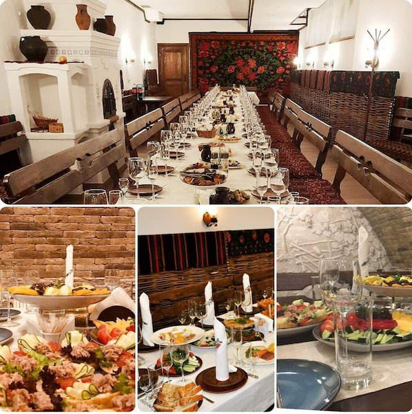 Breakfast, lunch and dinner served