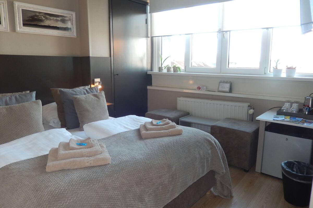 Basic Double Room, 2 Single Beds | Blackout curtains, iron/ironing board (on request), free WiFi