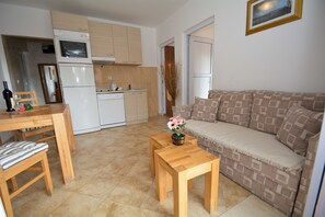 Superior Apartment, 2 Bedrooms, Terrace | Living area | Flat-screen TV - Family Apartments (Tivat)