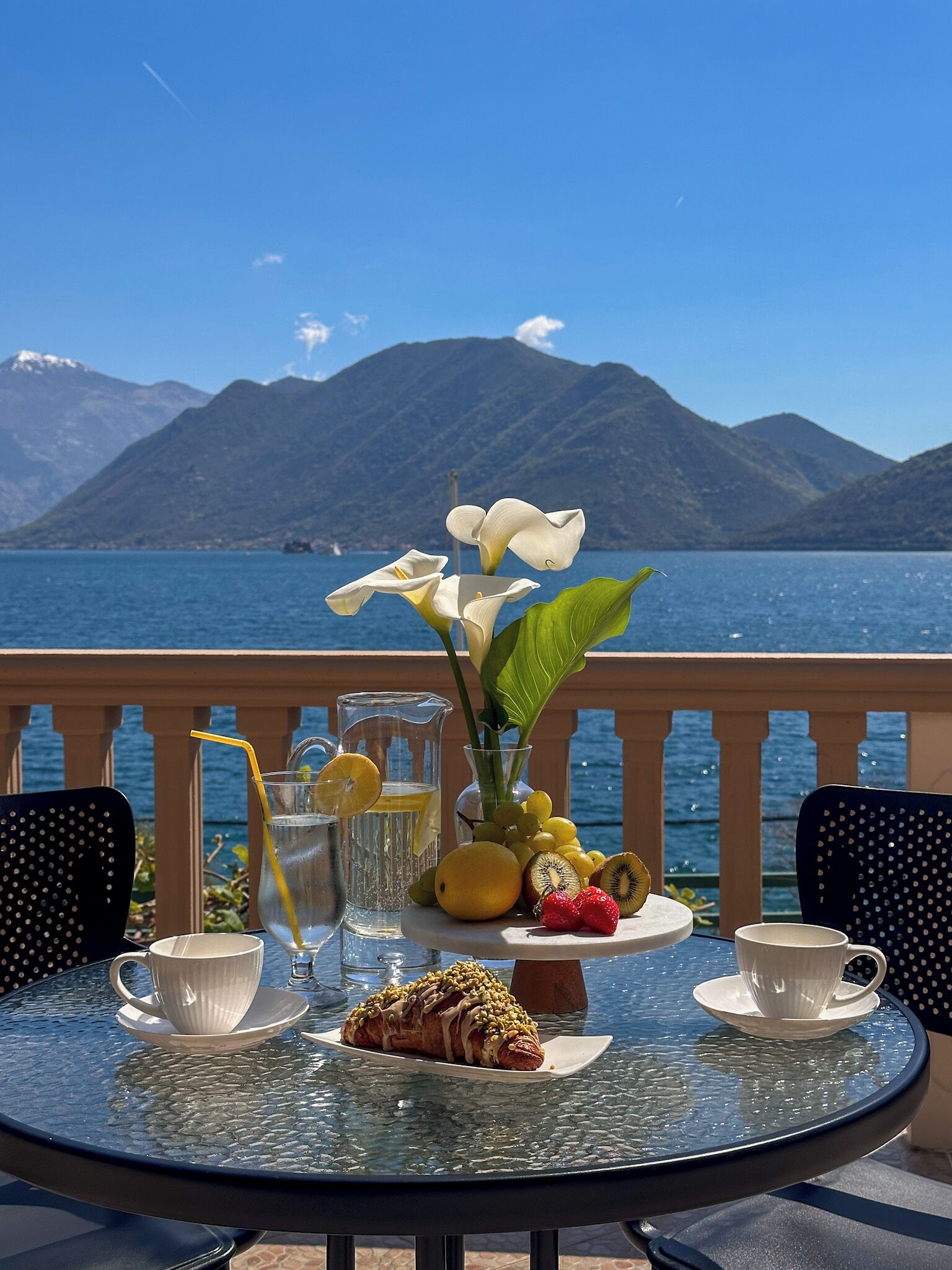 Apartemen Panorama, 1 kamar tidur, teras, pemandangan laut | Teras/patio