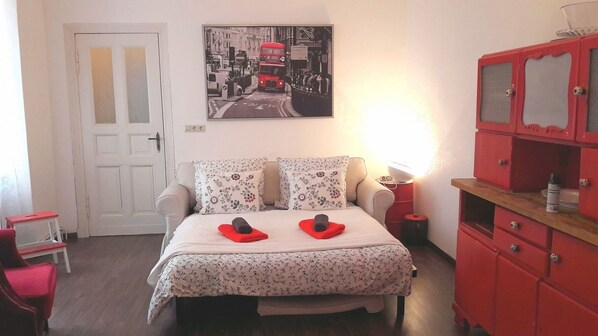 Basic Apartment, 2 Bedrooms | Living area | Flat-screen TV