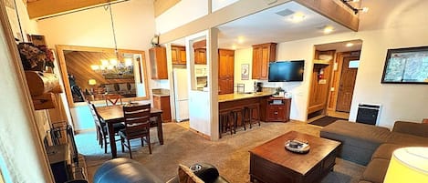 Condo, 2 Bedrooms | Living area | Flat-screen TV, DVD player