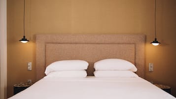 Down duvets, memory-foam beds, in-room safe, desk