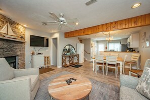 TV, fireplace, DVD player