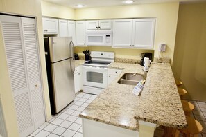 Fridge, microwave, oven
