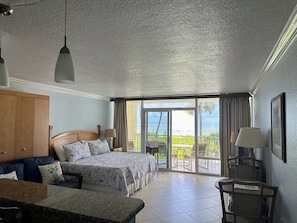 TV - Club Bamboo South unit 125, Anna Maria Island - Gulf Front Studio, ocean view, maximum occupancy of 4 people. (Bradenton Beach)