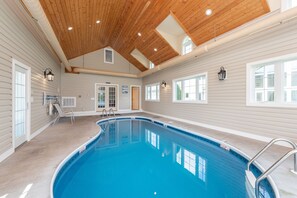 Indoor pool, a heated pool - Signature Lakefront Home w/ Pool & Views (Swanton)