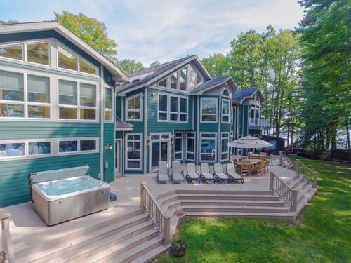 Luxury Lakefront Gem w/ Hot Tub & Serenity