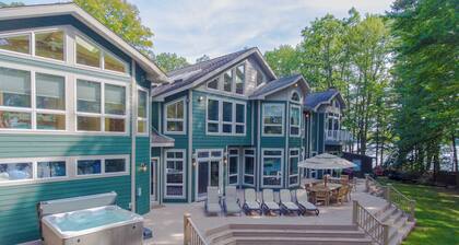 Luxury Lakefront Gem w/ Hot Tub & Serenity