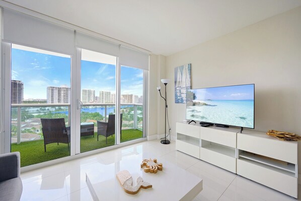 Smart TV, table football, ping pong