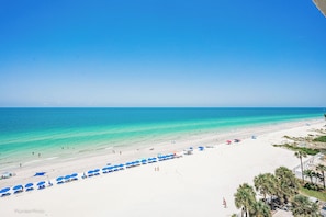 On the beach, beach towels