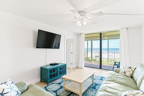 TV, DVD player, table football, ping pong