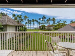 Outdoor dining - Airy-Design Suite w/Super View, Kitchen, Island Decor, WiFi–Kiahuna Plantation #2034 (KOLOA)