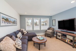 TV, DVD player, stereo