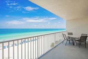 Outdoor dining - Sand Castle II 802 - GULF FRONT Condo! (Indian Shores)