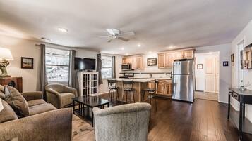 TV connectée, cheminée, lecteur de DVD, vidéothÚque