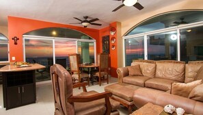Family Condo, 3 Bedrooms | Living area | Flat-screen TV - Condo R Tiara (Mazatlán)