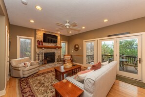 TV, fireplace, DVD player, ping pong