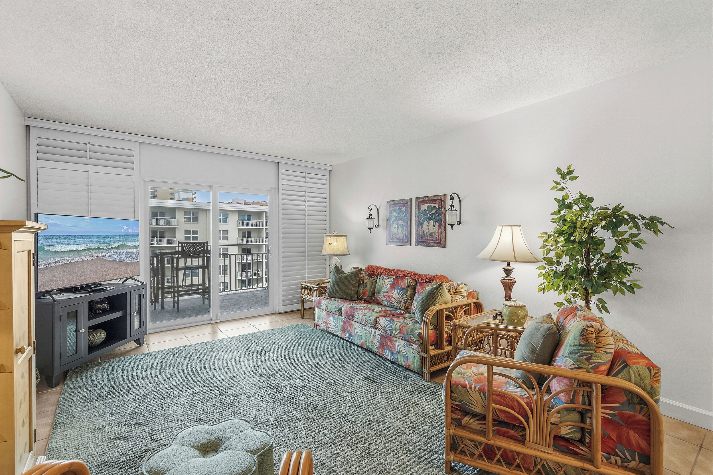 Living room with balcony access