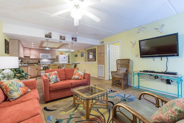 TV, DVD player - Saida III 806 - Cozy Oceanfront Condo with All the Comforts of Home, Beachfront Pools & Spas (South Padre Island)