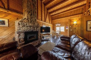 Smart TV, chimenea y reproductor de DVD 