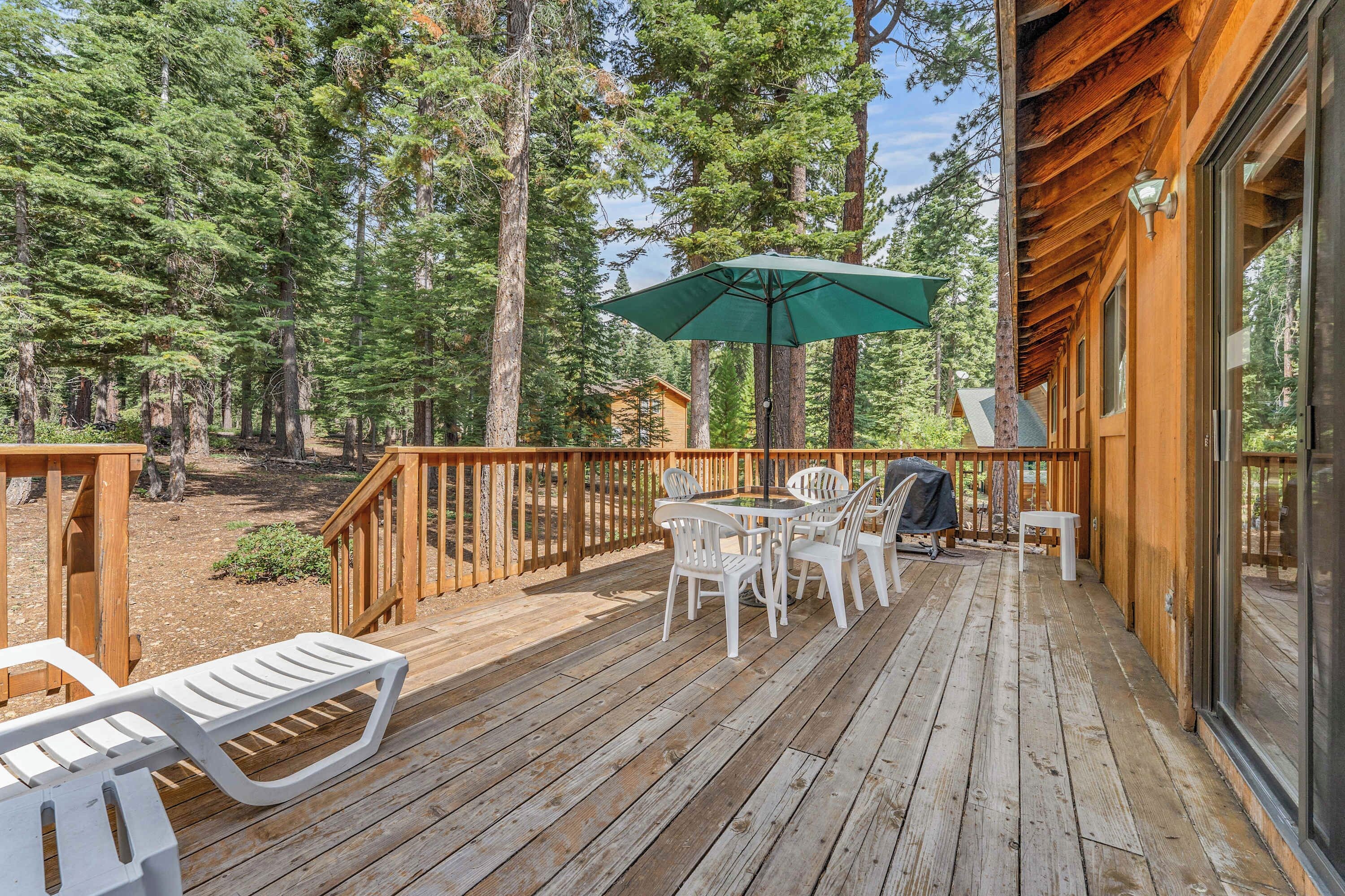 Showing back deck