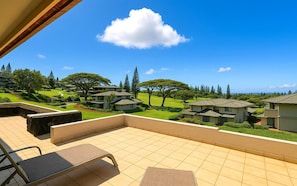  Afternoons drift by here with cool breezes and soft conversation, as the trees sway gently in the Kapalua light   