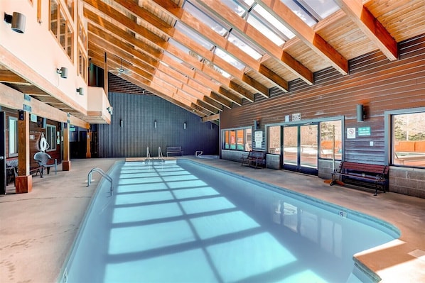Indoor pool, a heated pool