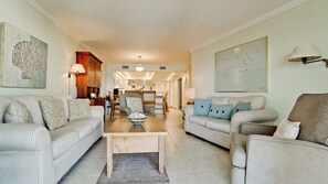 TV, DVD player - Coquina Moorings 201 - Anna Maria Island - Condo 2 Bedroom/ 2 Bath with Den/3rd room , maximum occupancy of 6 people. (Bradenton Beach)