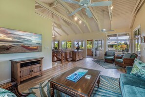 Smart TV, DVD player, books