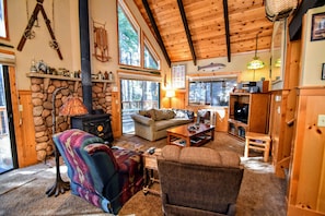 TV, fireplace, DVD player, table football