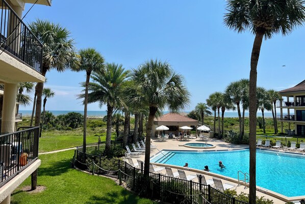 Pool - Enjoy a relaxing view of the pool and ocean in the comfort of your private balcony! (Saint Augustine)